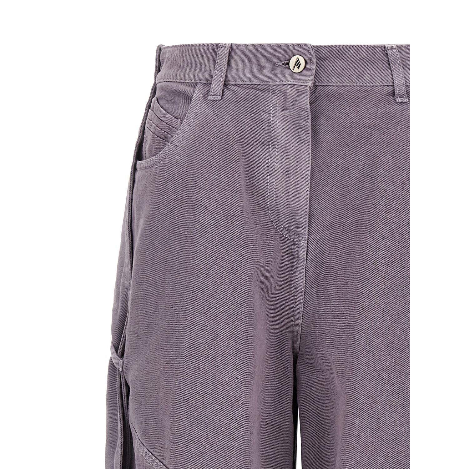 The Attico Purple Cotton Cargo Pants