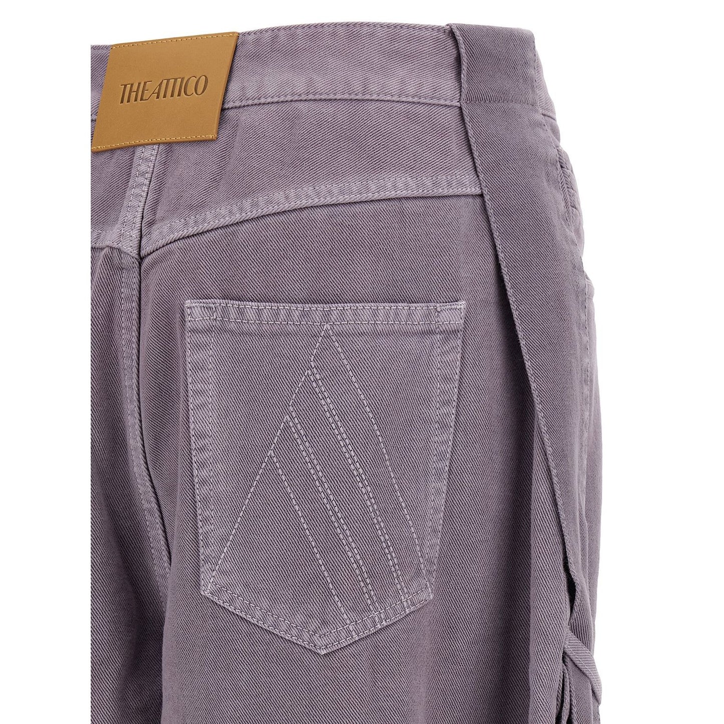 The Attico Purple Cotton Cargo Pants
