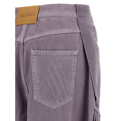 The Attico Purple Cotton Cargo Pants