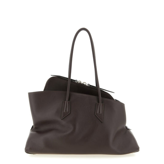 The Attico Brown Calfskin Shoulder Bag