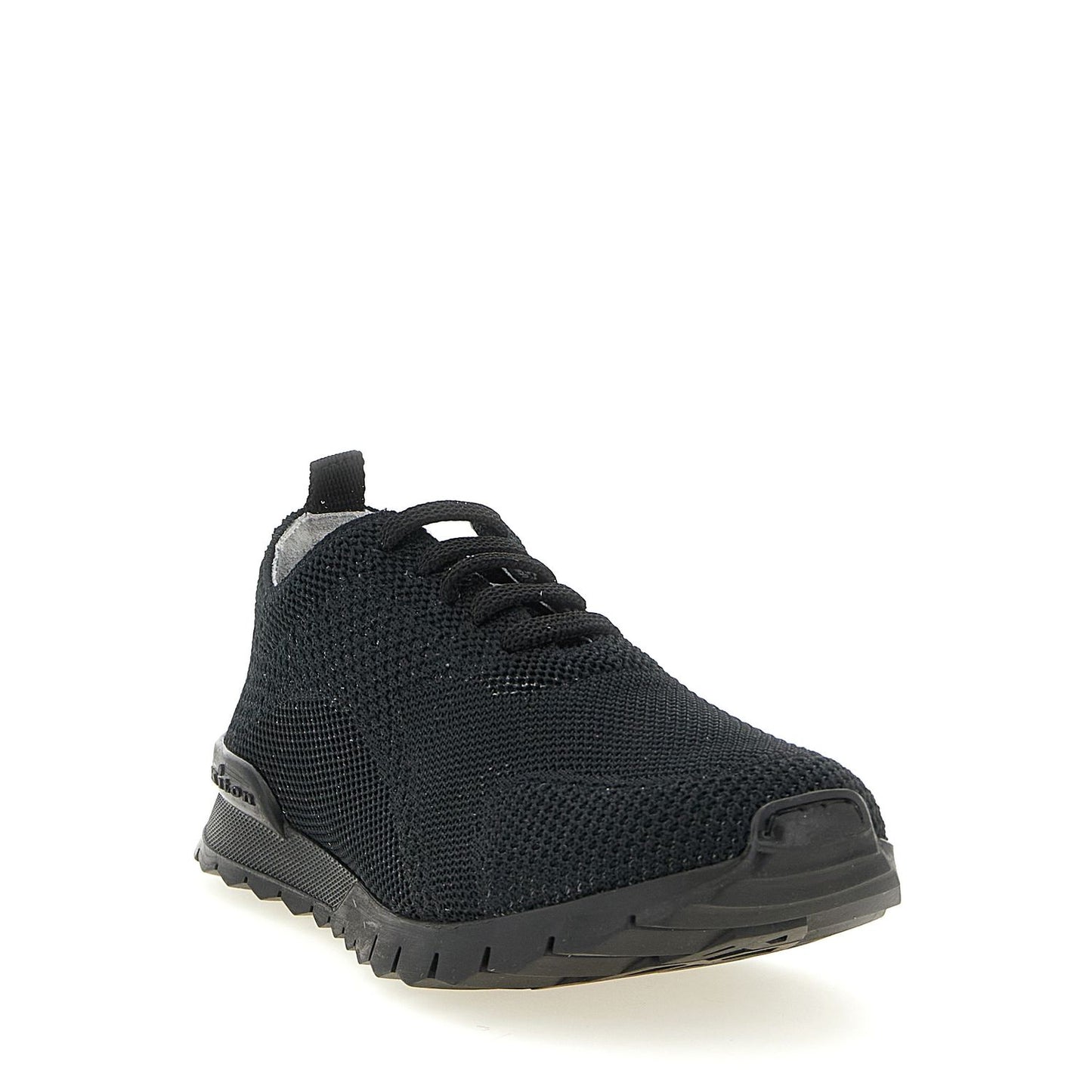 Kiton Black Cotton Athletic Sneakers
