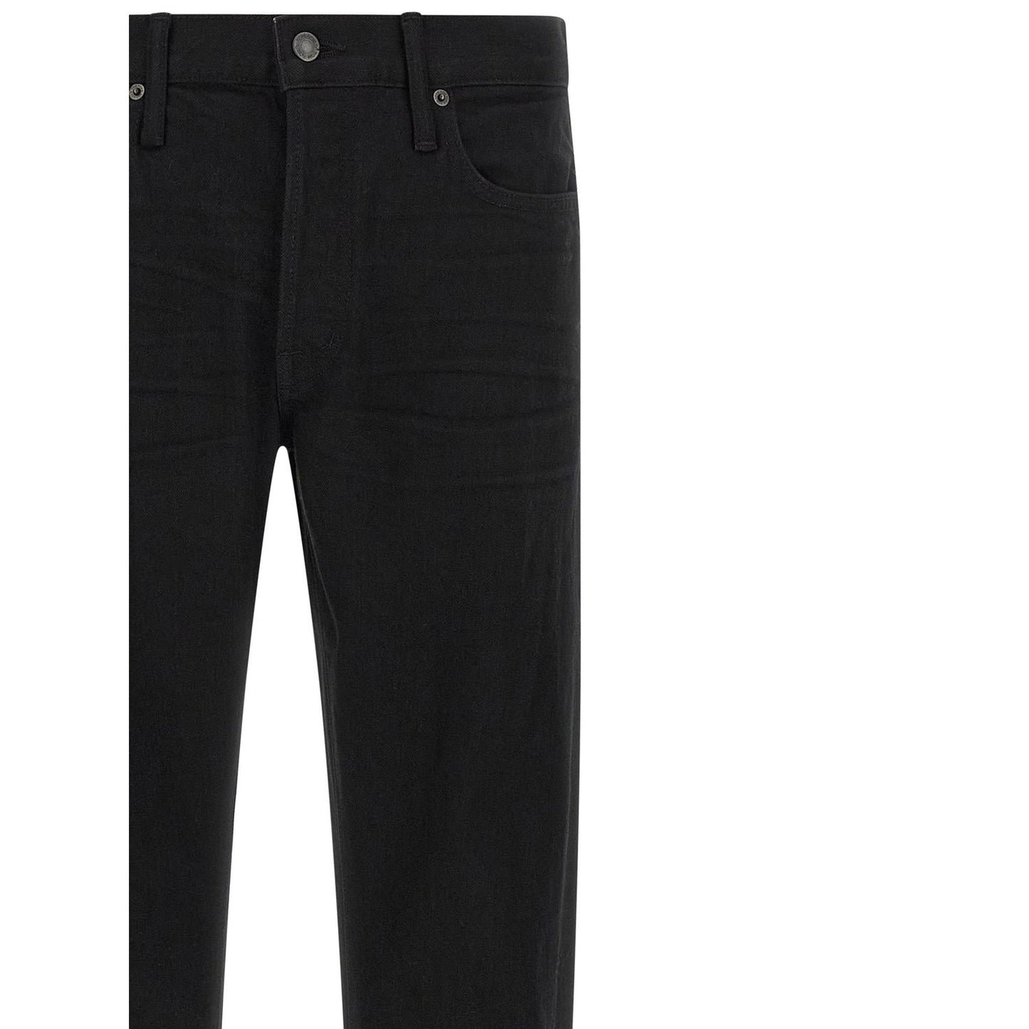Tom Ford Black Cotton Straight-Leg Jeans