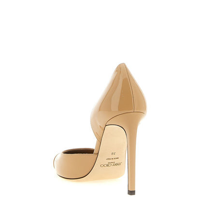 Jimmy Choo Beige Leather High Heel Pumps