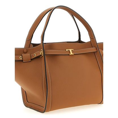 Tod's Brown Calfskin Tote Bag