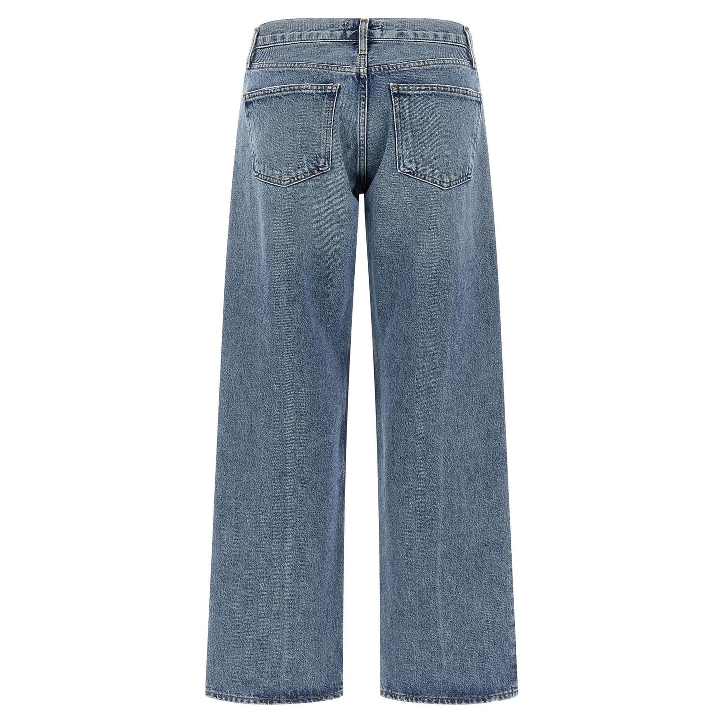 Agolde Blue Cotton Straight-Leg Jeans