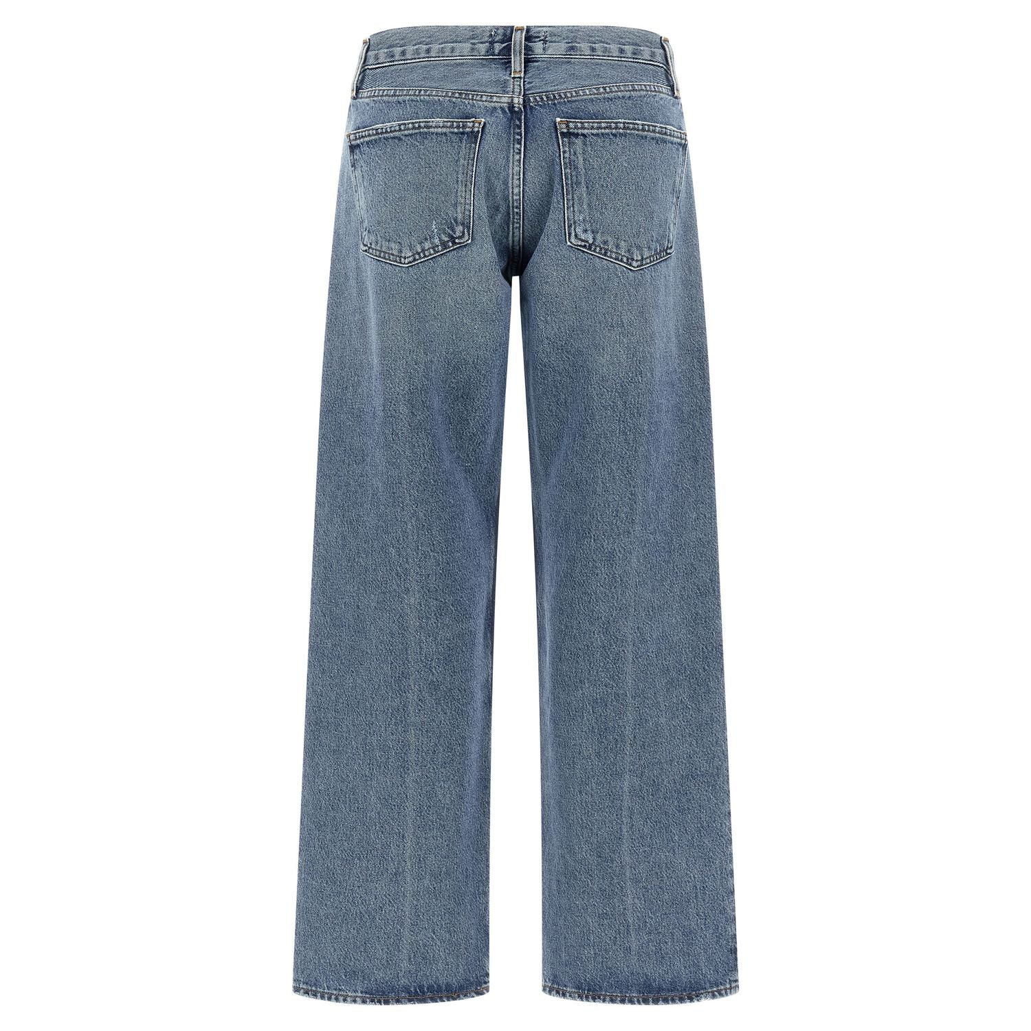 Agolde Blue Cotton Straight-Leg Jeans