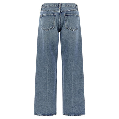 Agolde Blue Cotton Straight-Leg Jeans