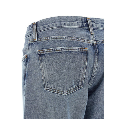 Agolde Blue Cotton Straight-Leg Jeans