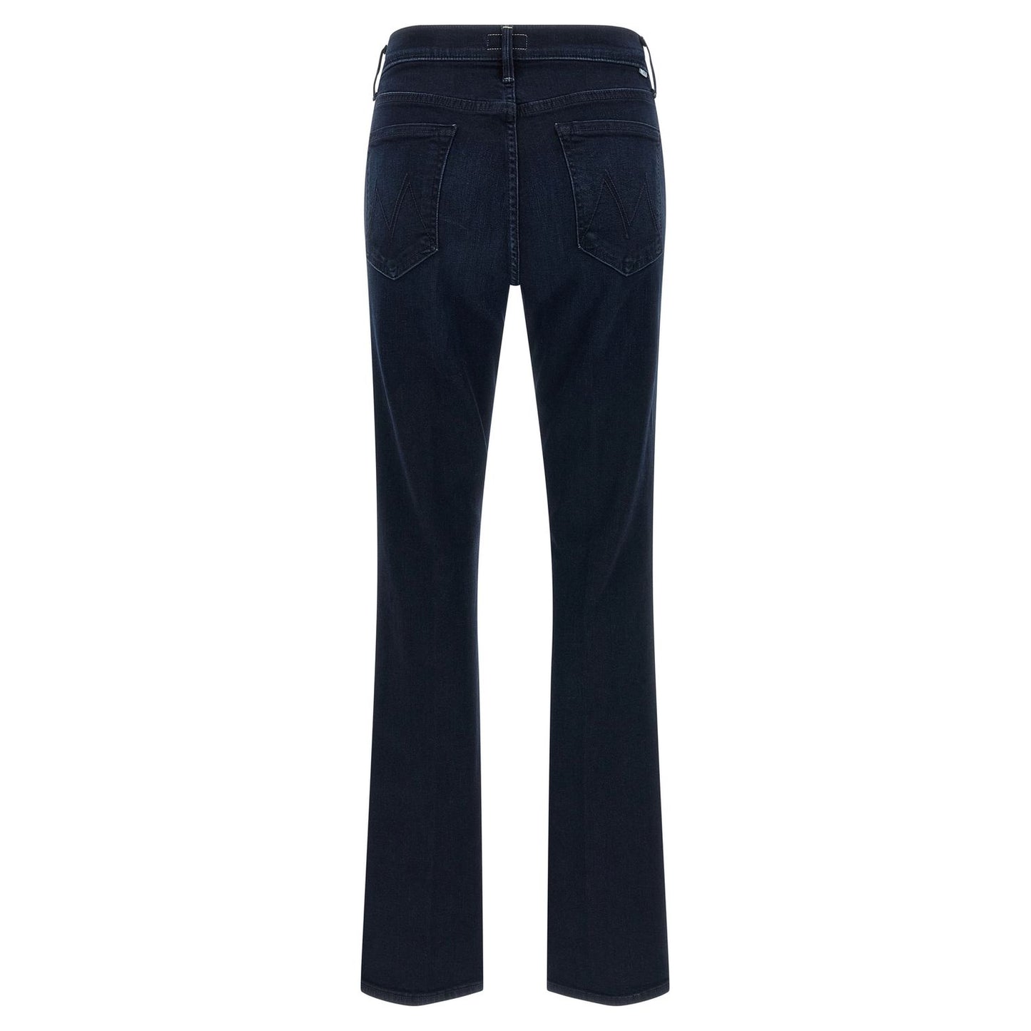 Mother Denim Blue Cotton Flared Jeans