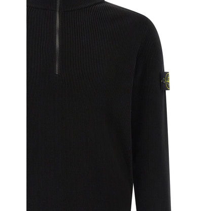 Stone Island Black Cotton Cardigan