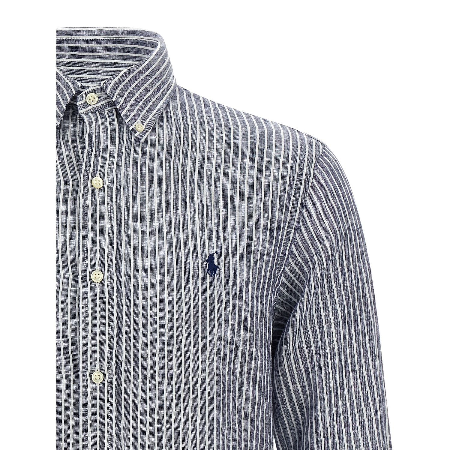 Polo Ralph Lauren Blue Linen Blouse