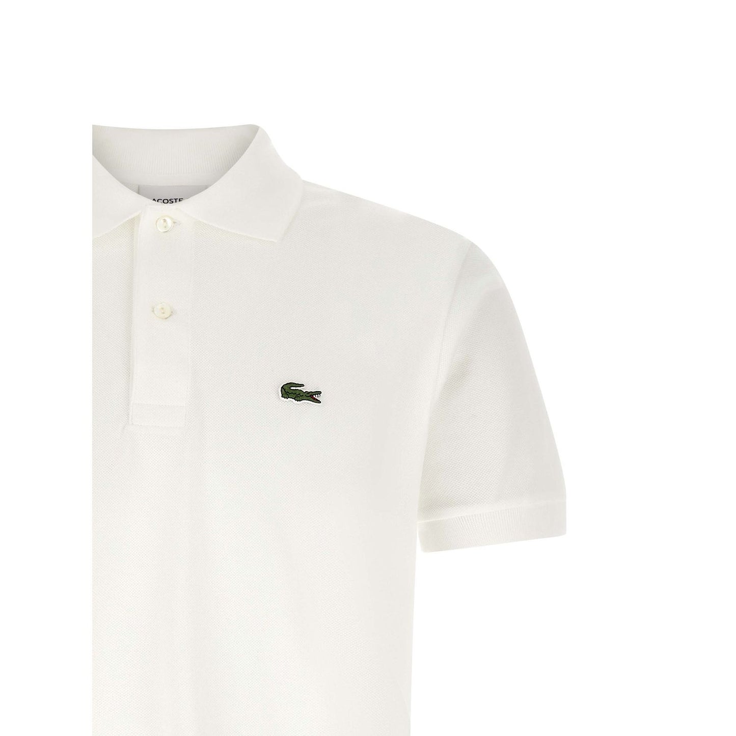 Lacoste White Cotton Polo Shirt