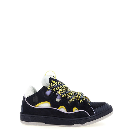 Lanvin Blue Calfskin Athletic Sneakers