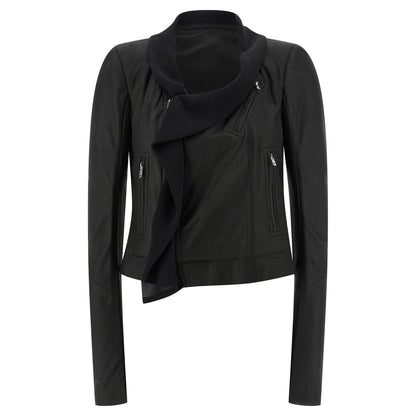 Rick Owens Black Lamb Leather Leather Jacket
