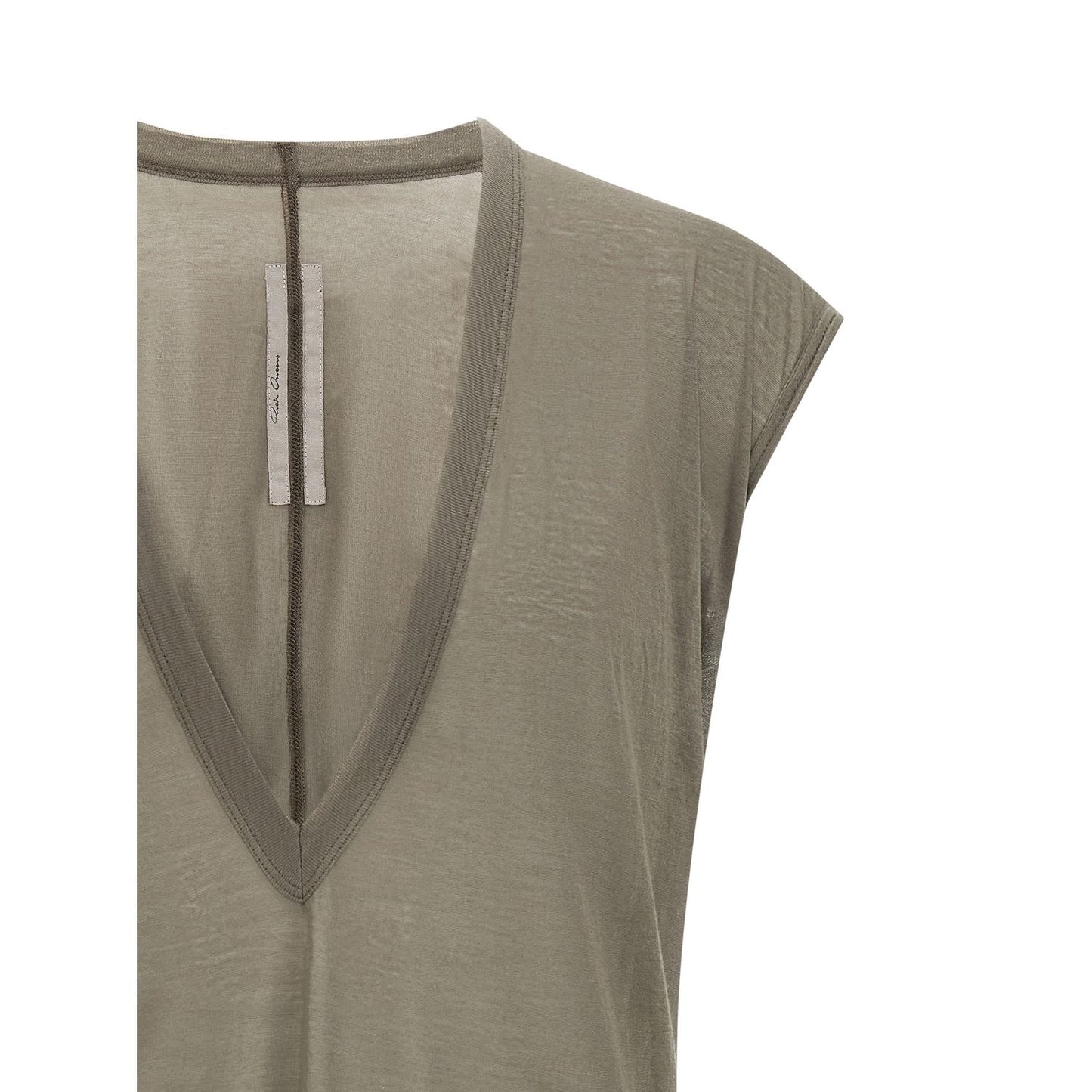 Rick Owens Gray Cotton T-Shirt