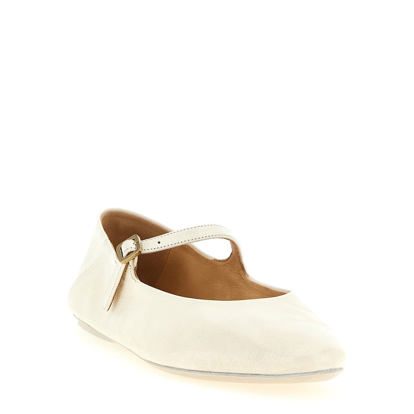 Marsell Beige Calfskin Ballet Flats