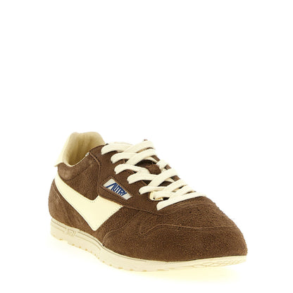 Autry Brown Cowhide Athletic Sneakers