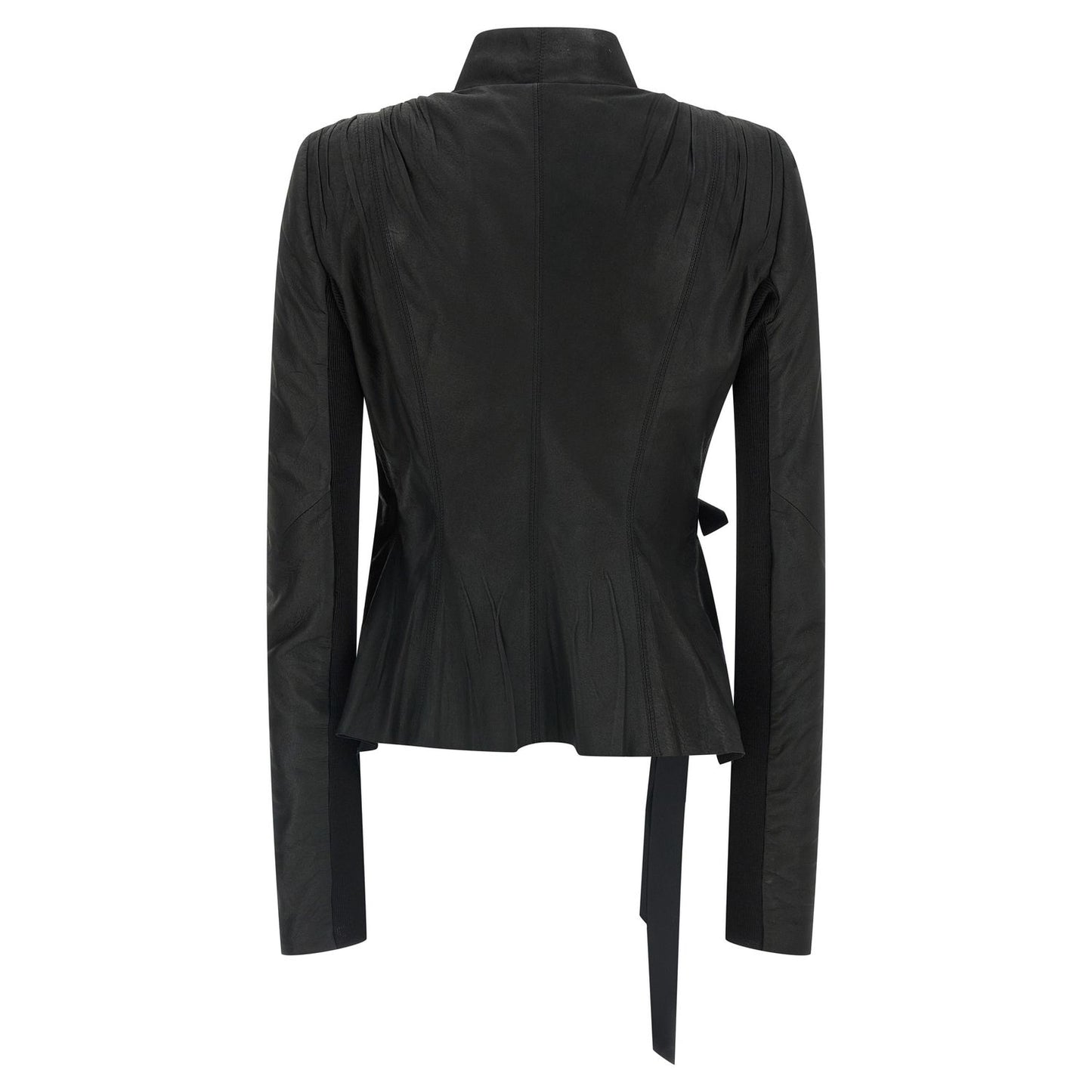 Rick Owens Black Lamb Leather Leather Jacket