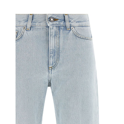 Givenchy Blue Cotton Straight-Leg Jeans