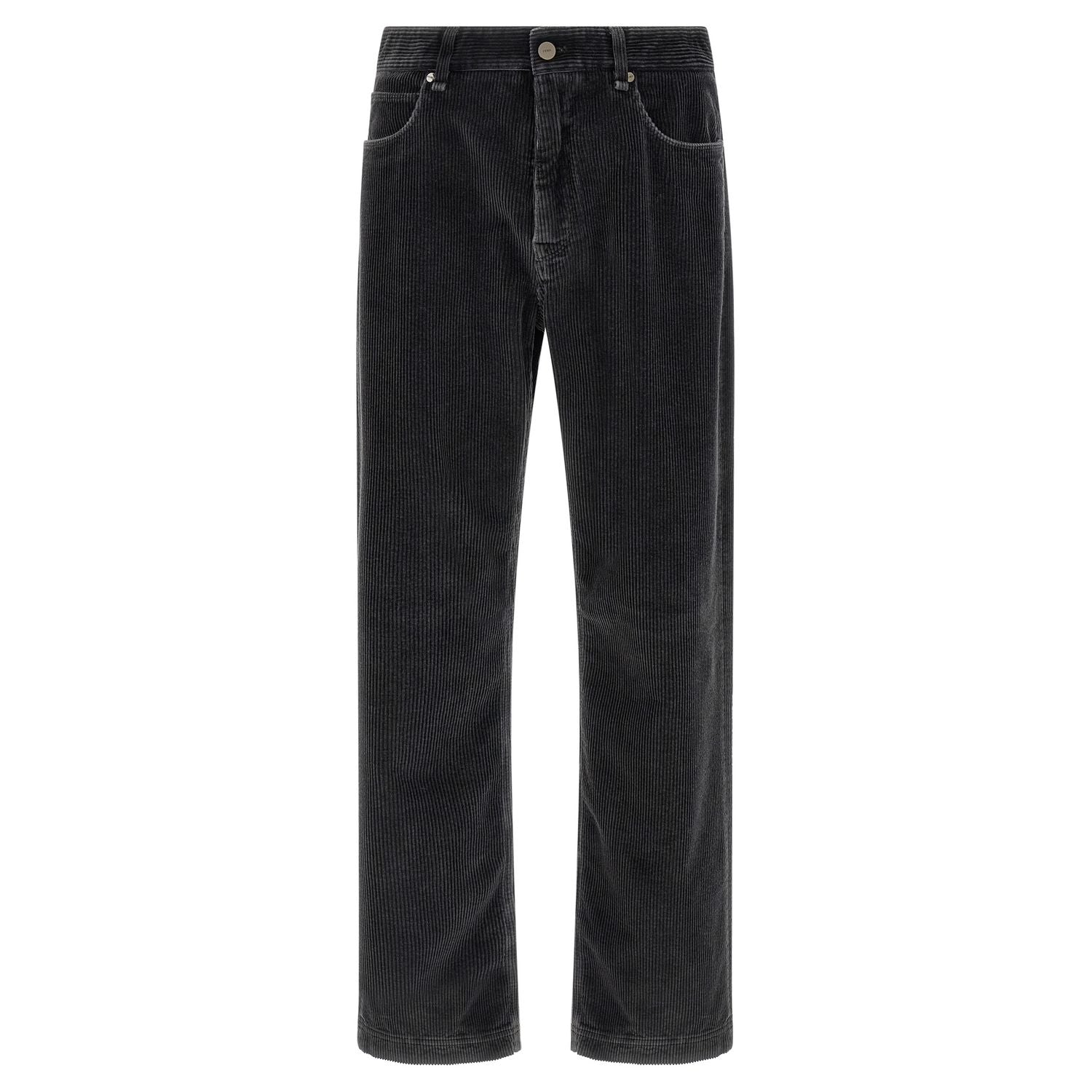 Fendi Gray Cotton Casual Pants