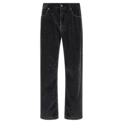 Fendi Gray Cotton Casual Pants