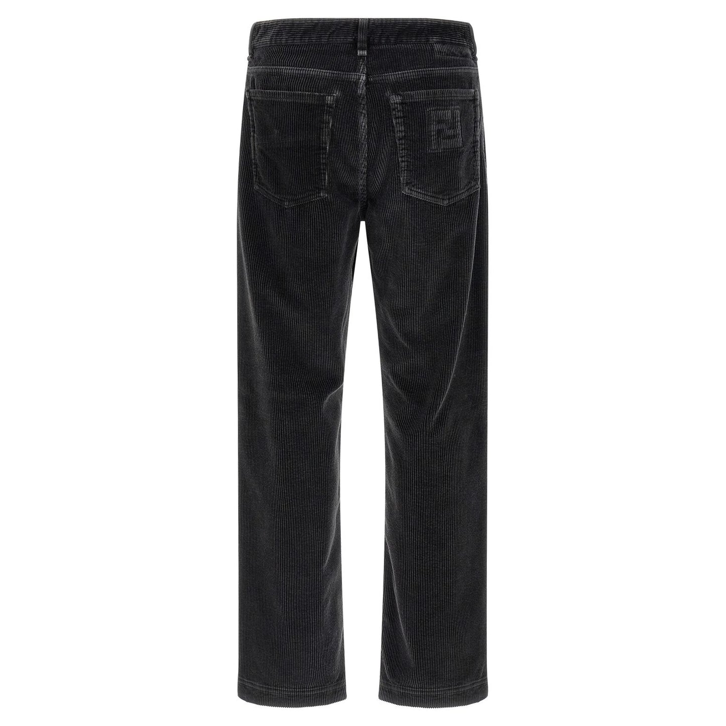 Fendi Gray Cotton Casual Pants