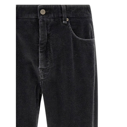 Fendi Gray Cotton Casual Pants