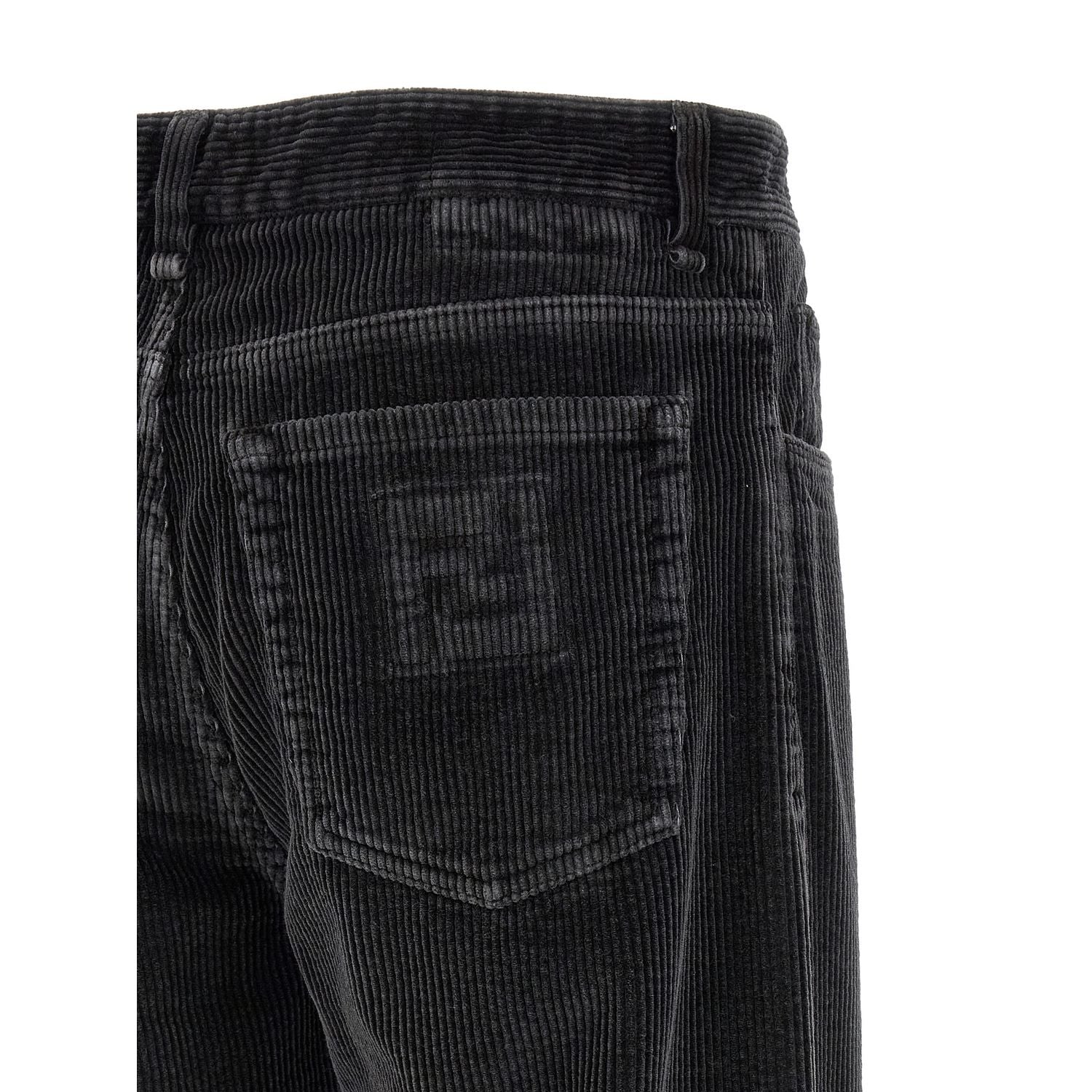 Fendi Gray Cotton Casual Pants