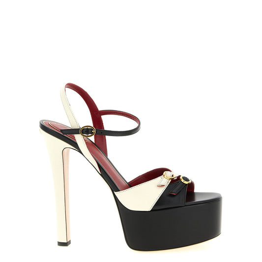 Valentino Garavani Bicolor Calfskin Stiletto Heel Sandals