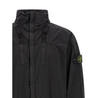 Stone Island Black Polyamide Bomber