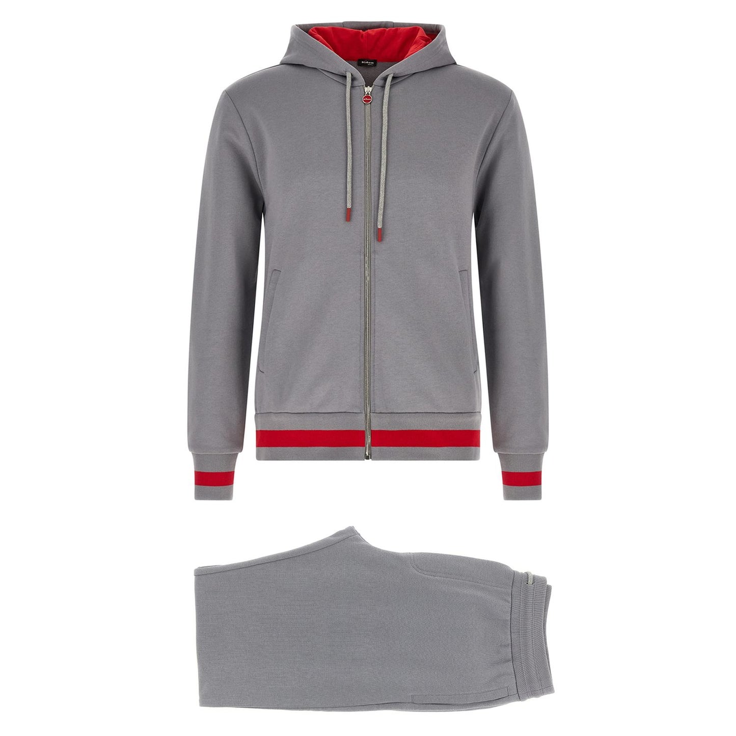Kiton Gray Cotton Sweatsuit