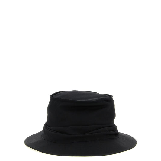 Yohji Yamamoto Black Wool Bucket Hat