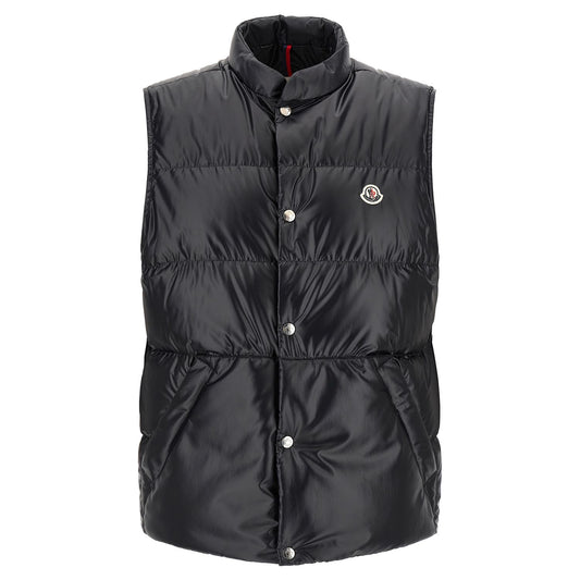 Moncler Blue Polyester Sleeveless Jacket