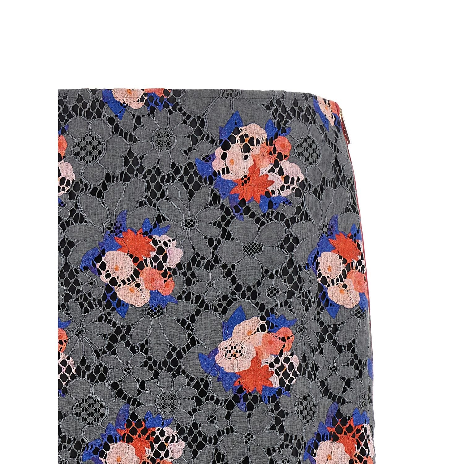 Fendi Gray Cotton Midi Skirt
