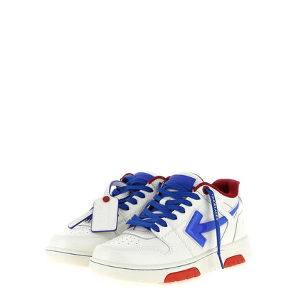 Off-White Blue Leather Athletic Sneakers