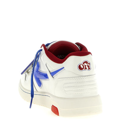 Off-White Blue Leather Athletic Sneakers