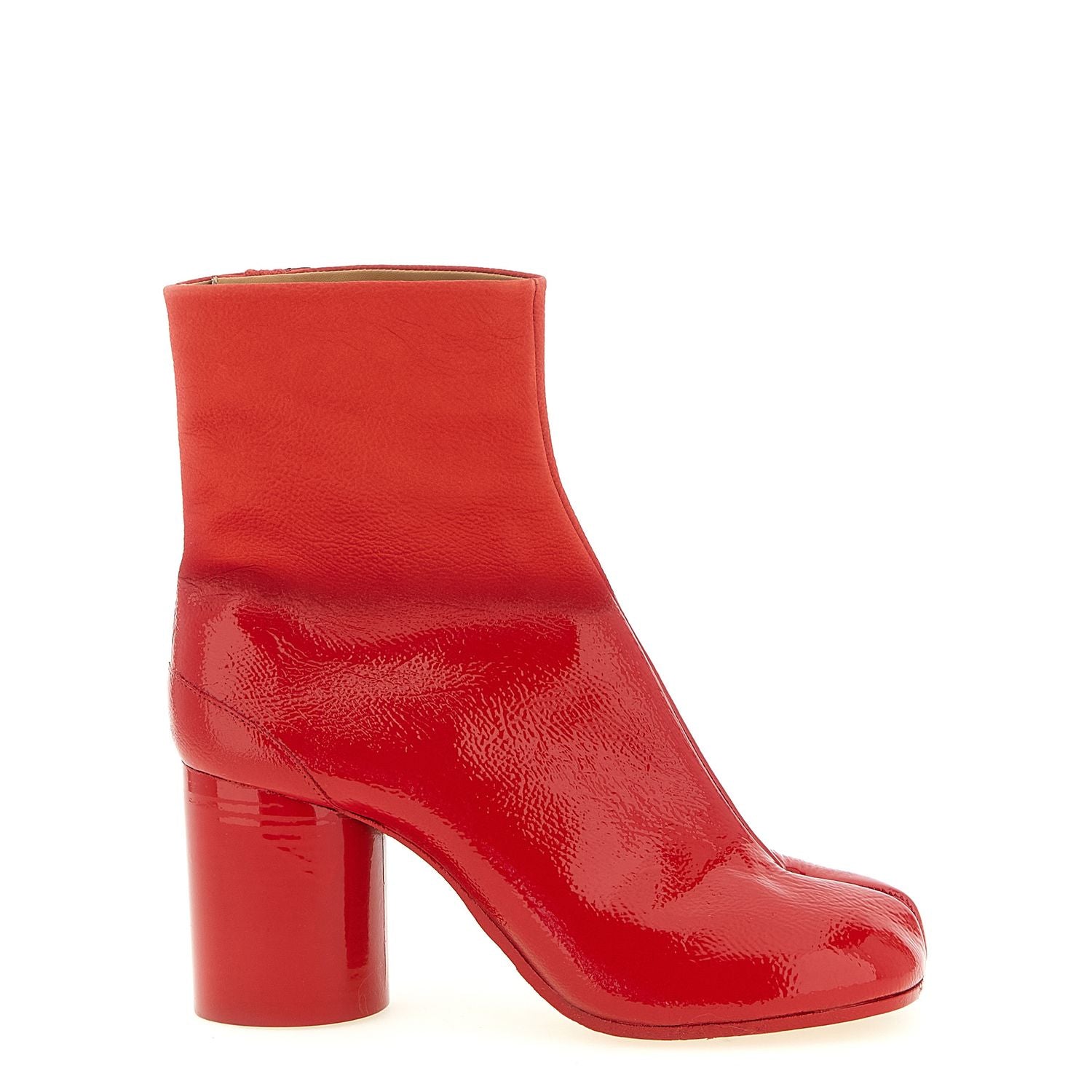 Maison Margiela Red Bovine Leather Ankle Boots