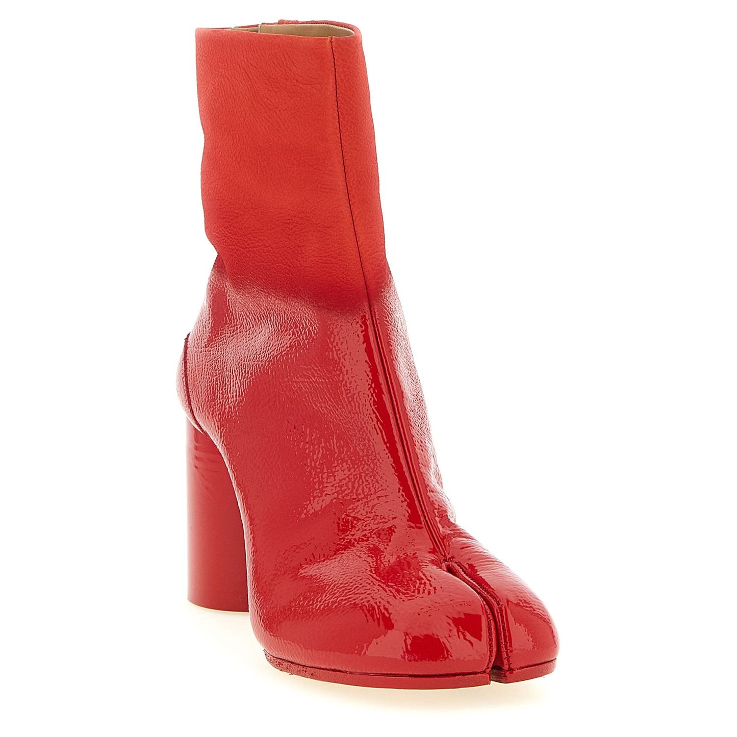 Maison Margiela Red Bovine Leather Ankle Boots