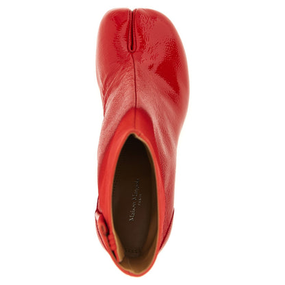 Maison Margiela Red Bovine Leather Ankle Boots
