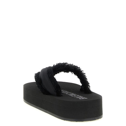 Balenciaga Black Viscose Slides