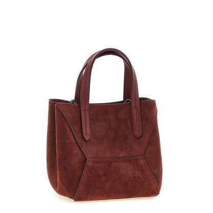 Brunello Cucinelli Bordeaux Calfskin Handbag
