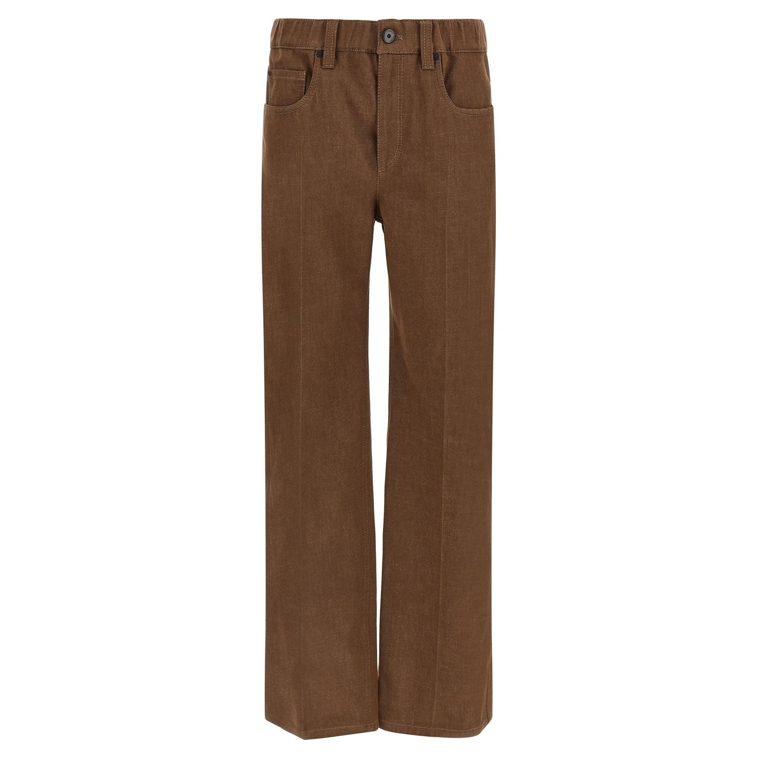 Brunello Cucinelli Brown Cotton Jeans Denim