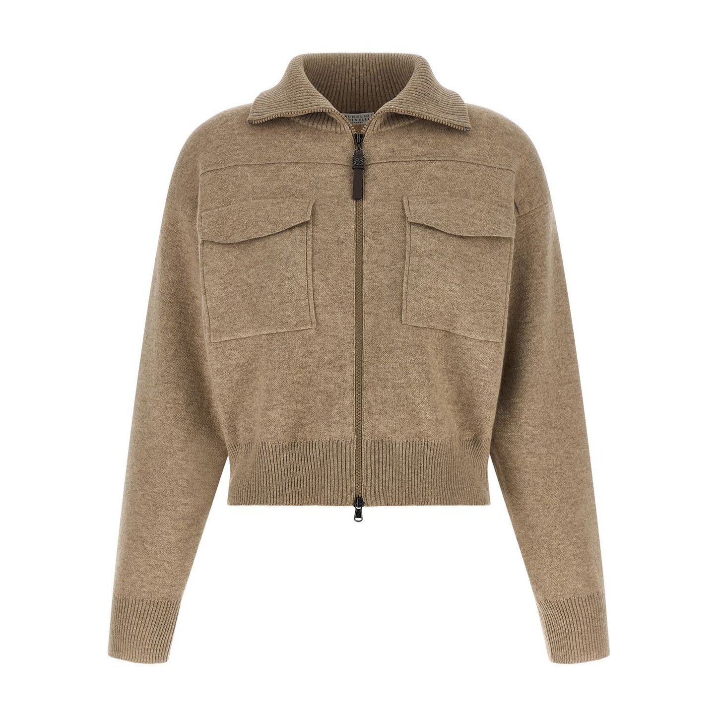 Brunello Cucinelli Beige Cashmere Cardigan