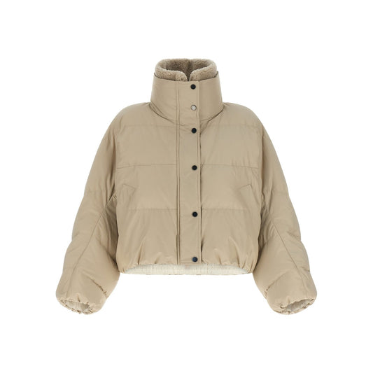 Brunello Cucinelli Beige Cotton Full-Length Jacket