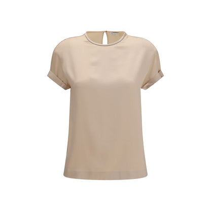 Brunello Cucinelli Beige Elastane Blouse