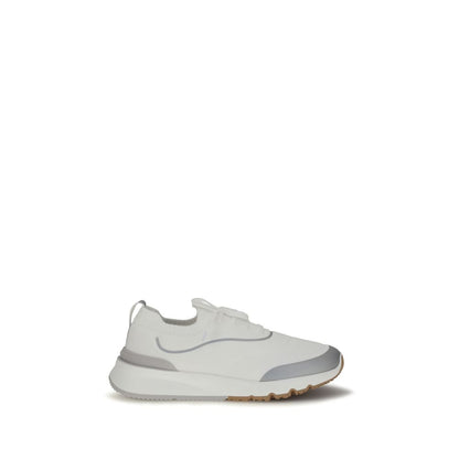 Brunello Cucinelli White Cotton Athletic Sneakers