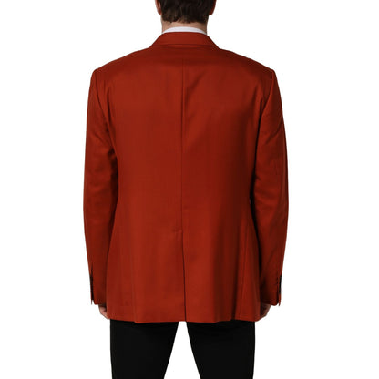 Dolce & Gabbana Red Cashmere Single Breasted Blazer Jacket