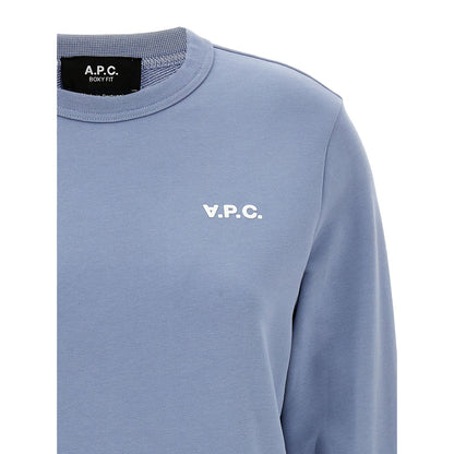 A.P.C. Blue Cotton Sweatshirt