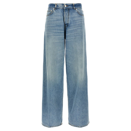 Haikure Blue Cotton Straight-Leg Jeans