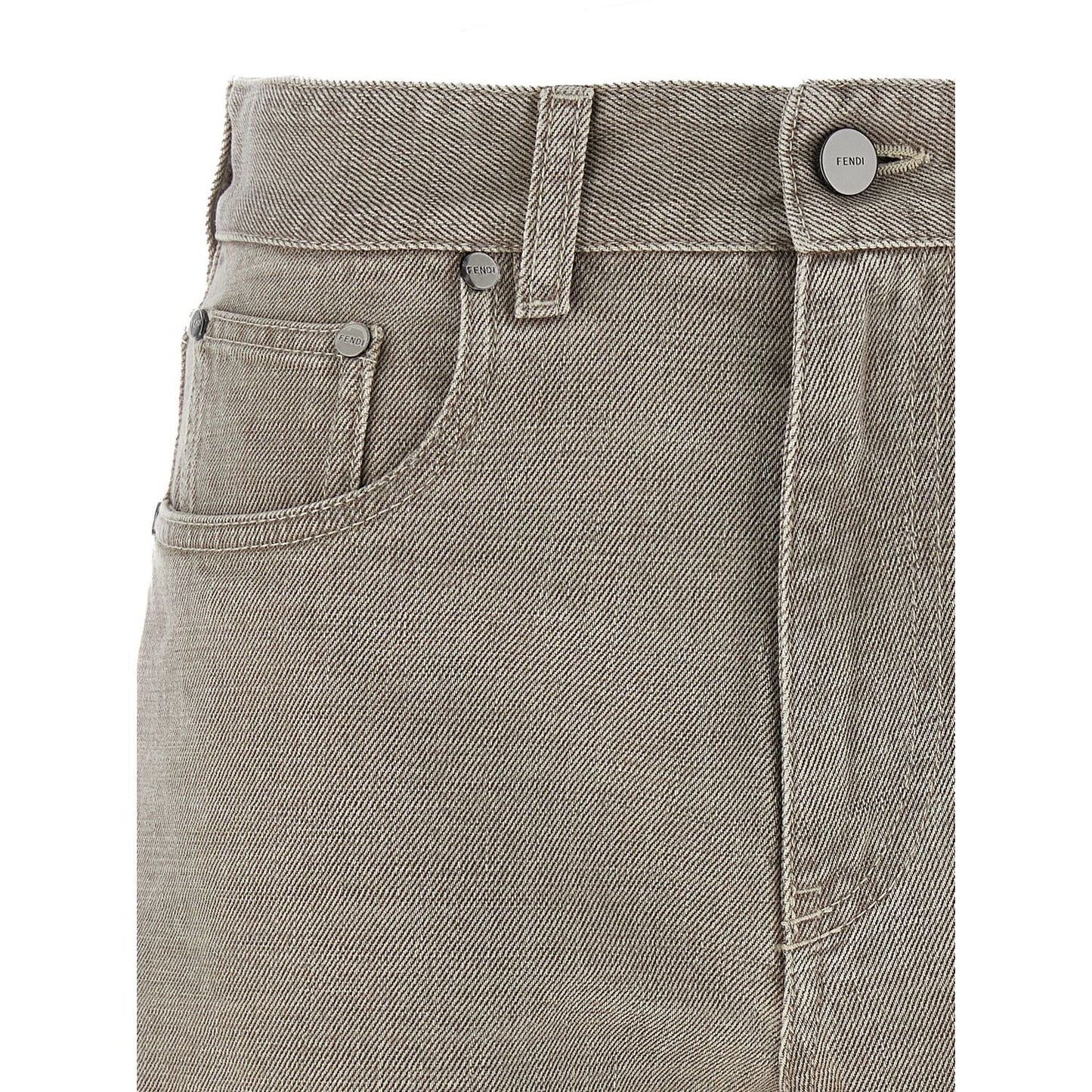 Fendi Beige Cotton Bermuda Shorts